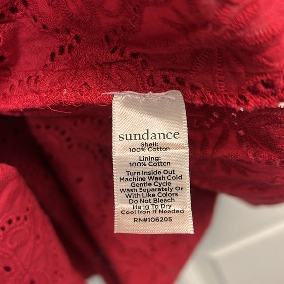 NWT Sundance Women’s Moray Cover-up Dress Red Eyelet Size M - Picture 6 of 7